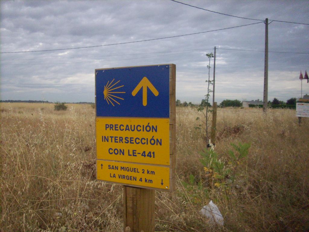 a Camino utat jelző tábla