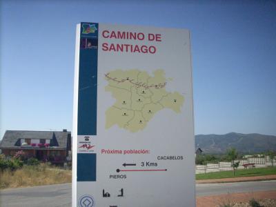 Camino út/ Cacabelos még 3km./